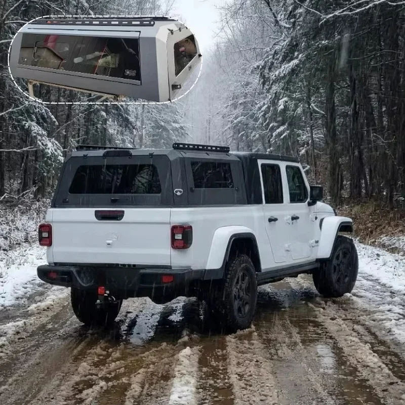 Price Advantage Aluminum Alloy Waterproof And Locking Window Split Truck Cover Canopy For Ranger F150 Tacoma Hilux Ram1500