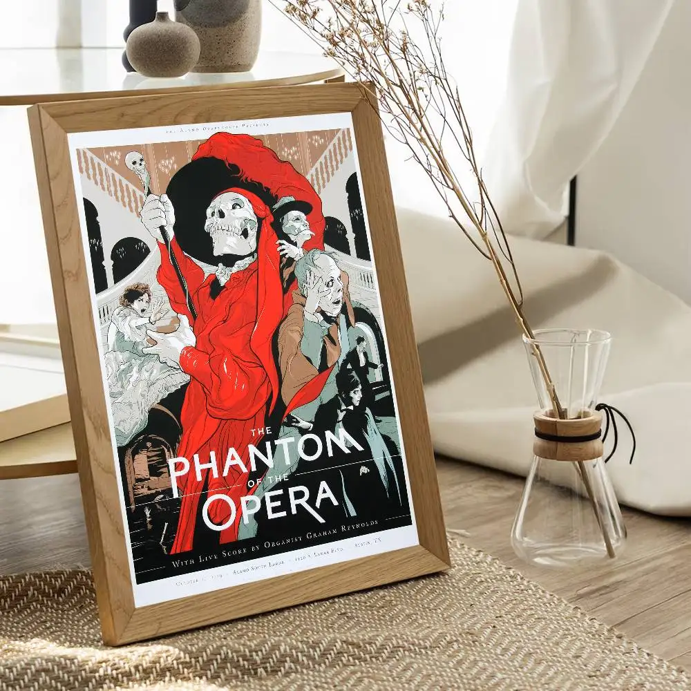 مطبوعات وملصقات P-Phantom of the Opera ذات نوعية جيدة، مطبوعات ورق أبيض، ملصقات فنية لتزيين الحائط