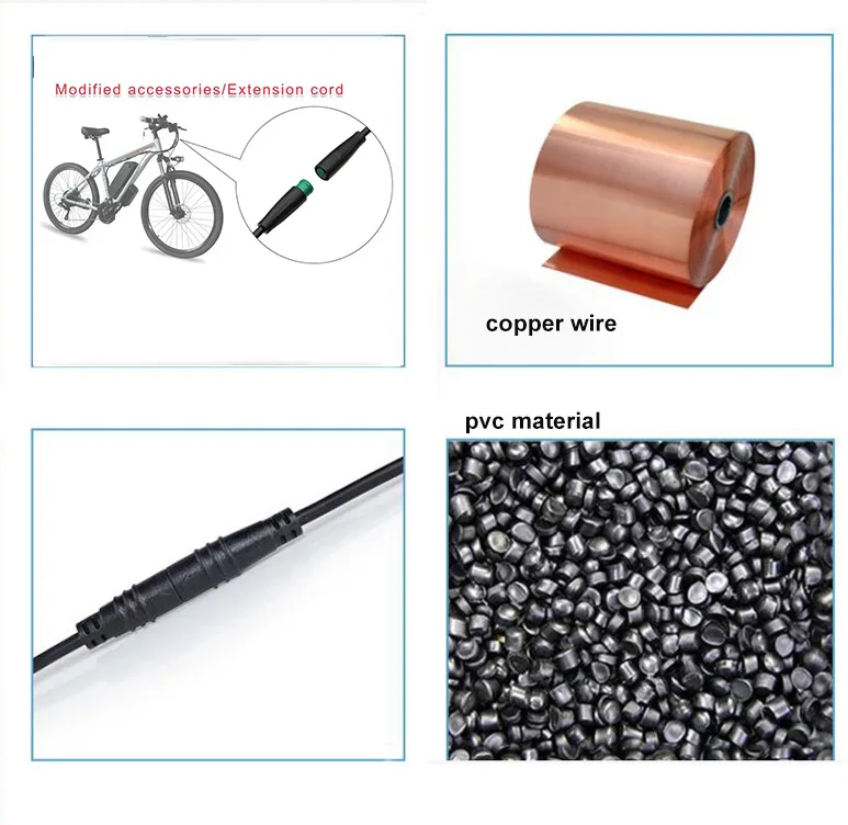 Signal Speed Sensor Extension Cable M8 E-bike Line 2 4 5 6 8Pin Electric Bicycle Waterproof Joint Plug male female Connector M20