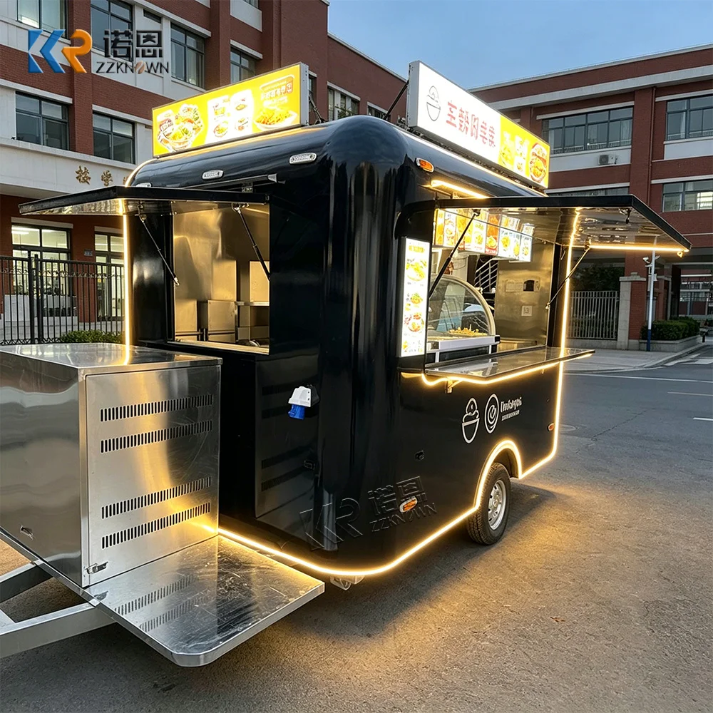 OEM Custom Mobile Food Trailer Kitchen Truck Catering Street Vending Ice Cream Coffee BBQ Fast Food Truck For Sale
