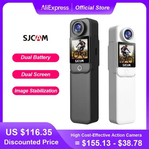 SJCAM C300 4K 액션 카메라 터치 스크린 6축 자이로 안정화 30m 방수 1000+2800mAh 배터리 460분 녹화