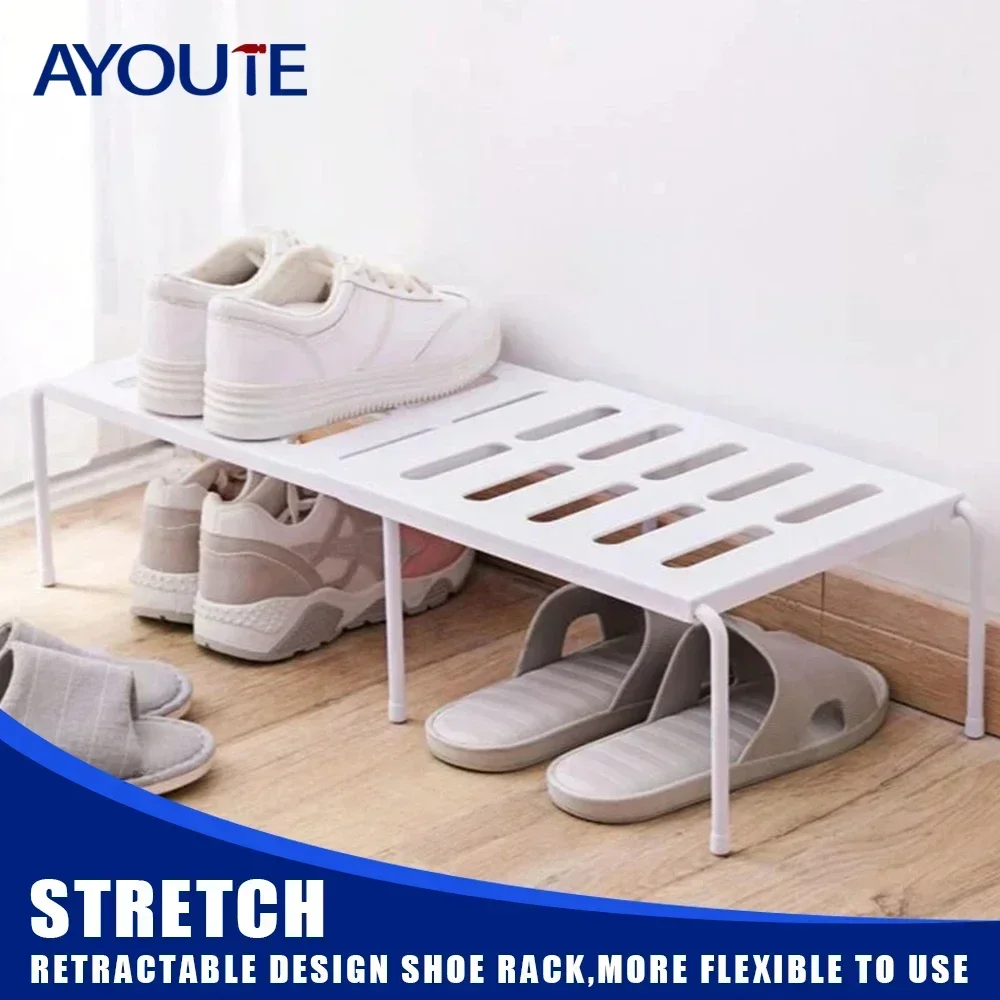 

ABS Extensible Shoe Rack Storage Shelf Shoe Organizer Holder Under Sink Storage Rack Cabinet Organizer Household