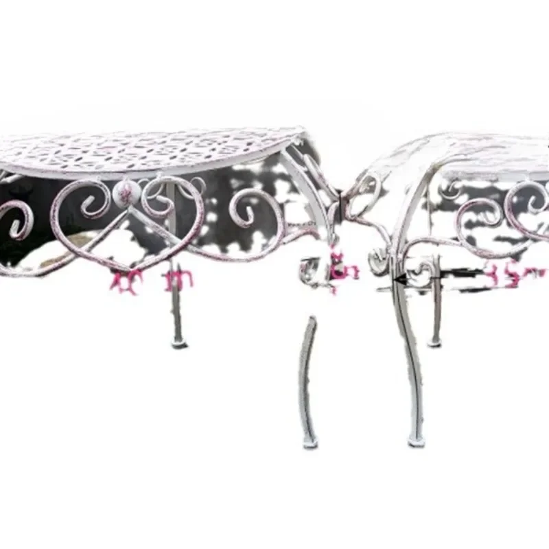 

Retro wrought iron flower stand floor-to-ceiling two-piece courtyard balcony living