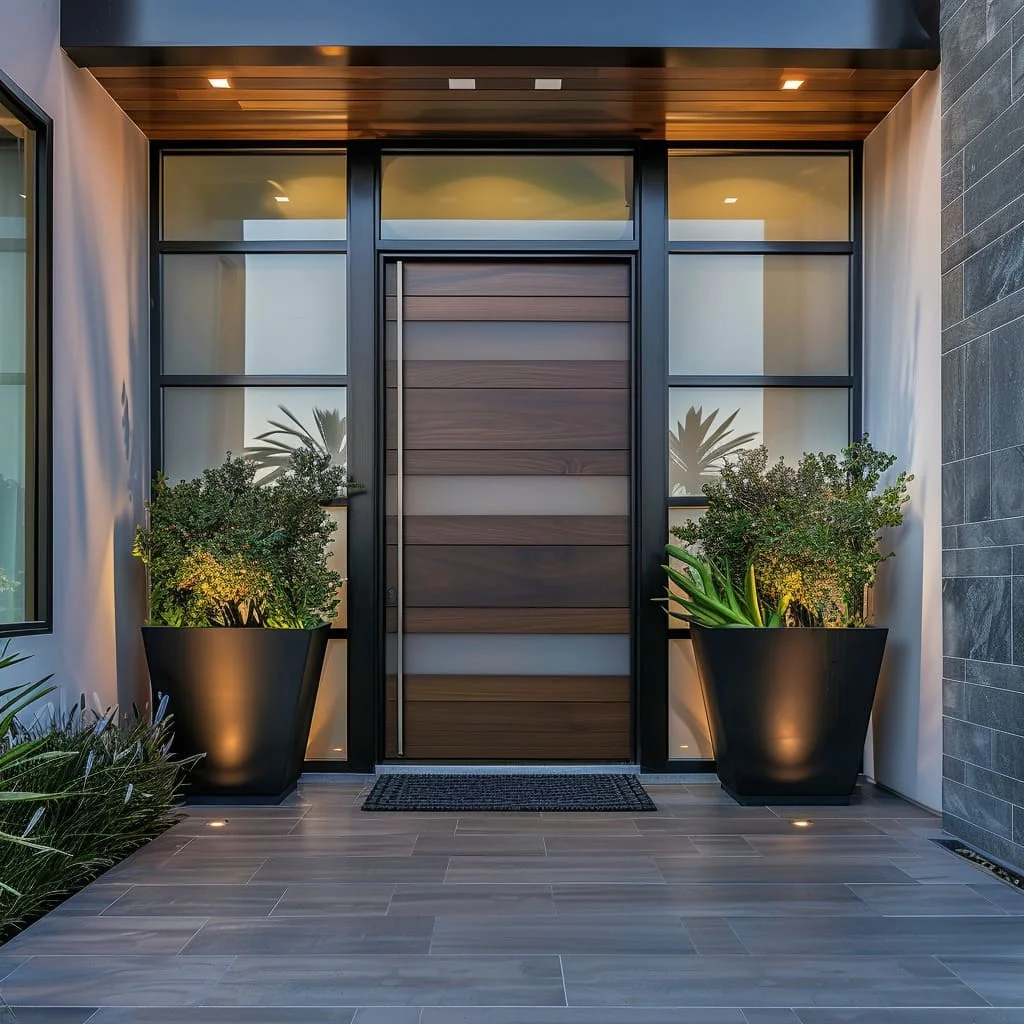 

Residential Office Exterior Doors Insulation Broken Bridge Aluminum Flat Open Doors Single Hinged Swing Aluminum Entry Door