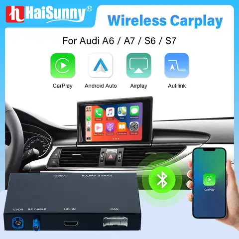 무선 Carplay 안드로이드 자동 인터페이스 Audi A6 C7 RMC A7 S6 A7 MIB2 MMI Quattro 2012 2013 2014 – 2018 모듈 후면 카메라
