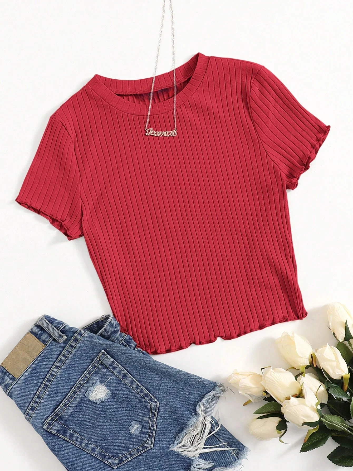 

New summer women's fashion trend round neck women's T-shirt