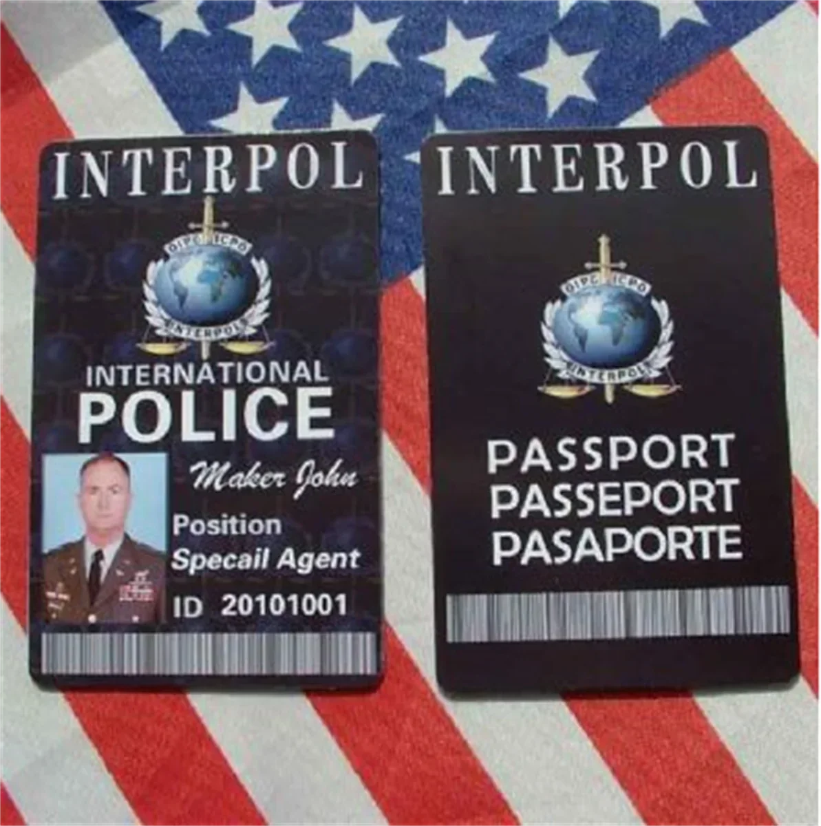 

International Criminal Investigation COS Identity Film and Television Prop ID Card for American TV Series, Customizable