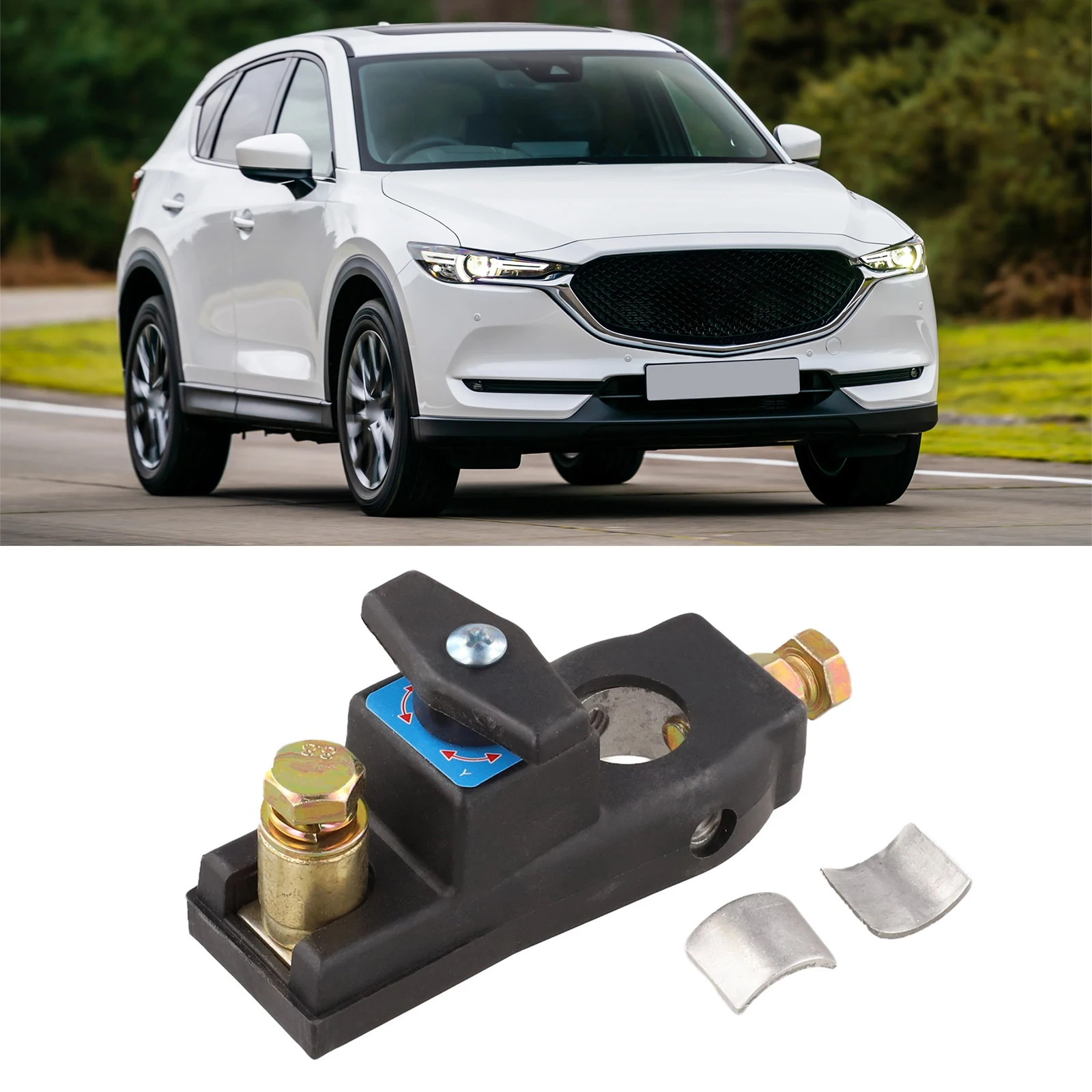 Black 12V 24V Battery Shutoff Anti Leakage Isolator For Car Boat Truck RV Vehicle Power Cut Off Safety Device