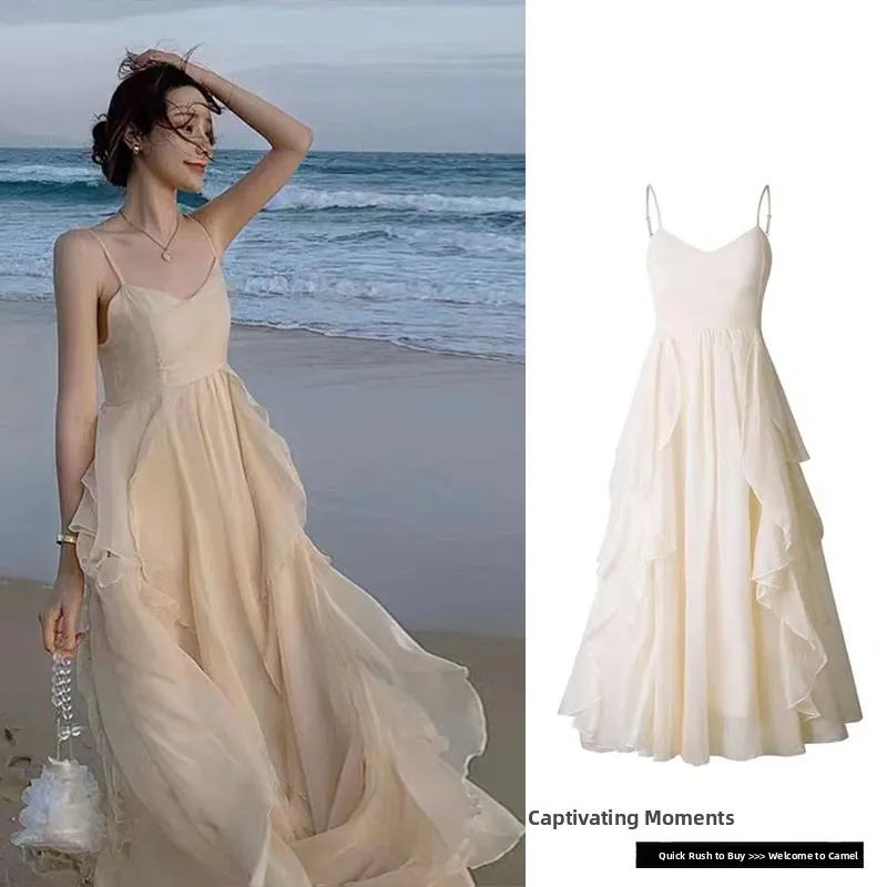 夏らしい花柄プリントのマキシ丈ワンピース、レディースプラスサイズ、Vネック、ハイウエスト、Aライン、ガウン、スベル・バル・エレ、丈夫な素材