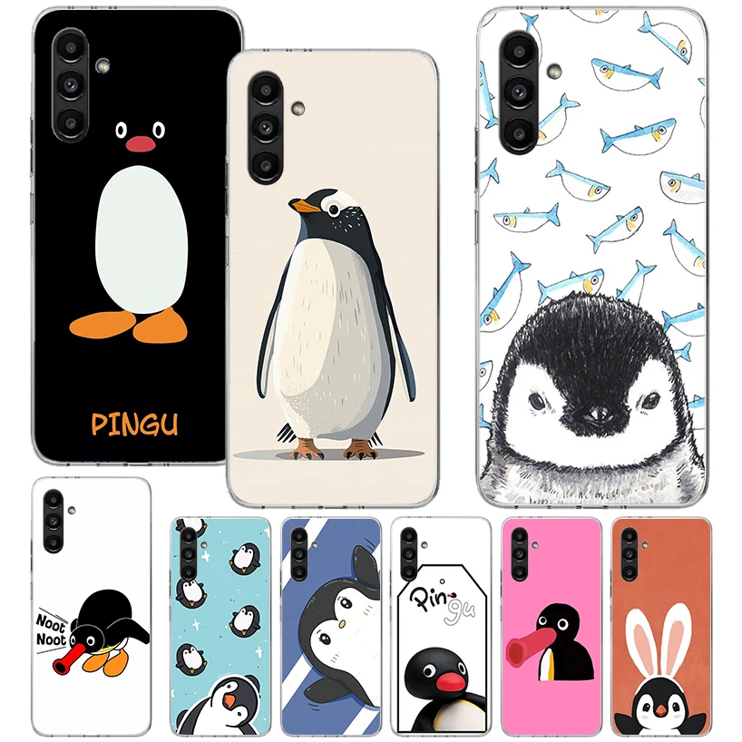 Cartoon P-Pingu Penguin Phone Case For Samsung Galaxy A17 A16 A56 A15 A55 A14 A54 A13 A53 A36 A35 A34 A33 A26 A25 A24 A23 A05S A