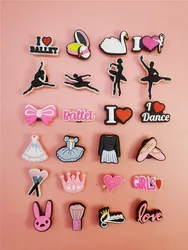 Original Ballet Dance PVC Shoe Charms Design Women Croc Pins Accessories Funny Clog Shoes Buckle Decoration Unisex Kids Gifts