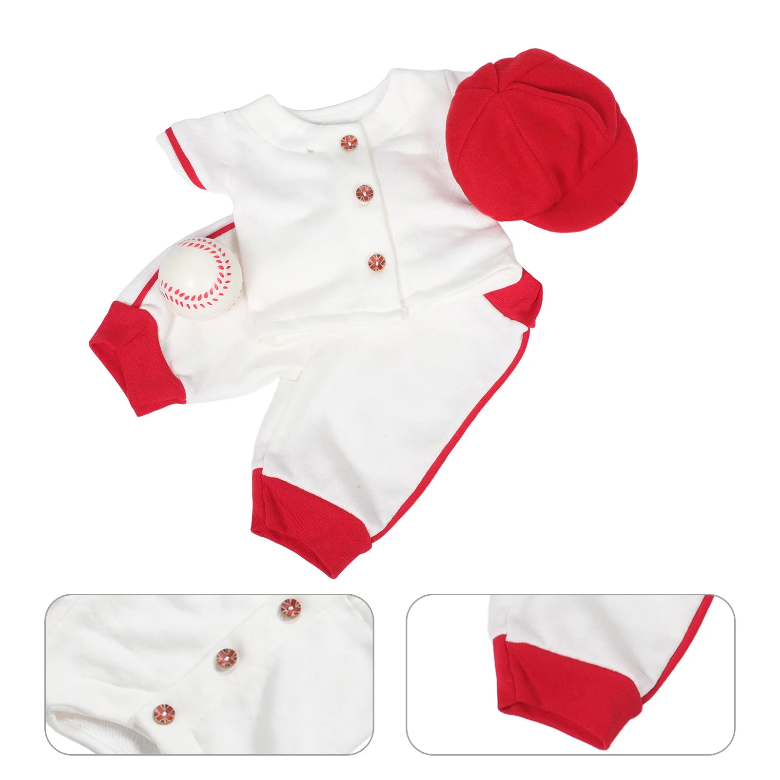 

1Set Newborn Photography Outfits Baseball Theme Soft Skin-Friendly Material Easy Wear for Baby Girl Boy Photo Shoot Props