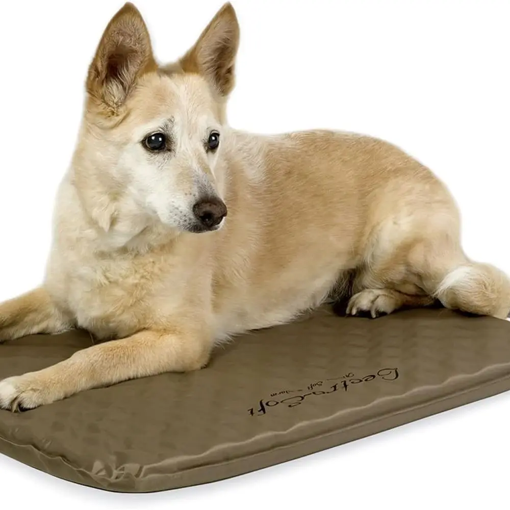

Orthopedic Heated Pet Bed, Waterproof & Washable, Medium Size for Dogs and Large Cats, 40W, Tan