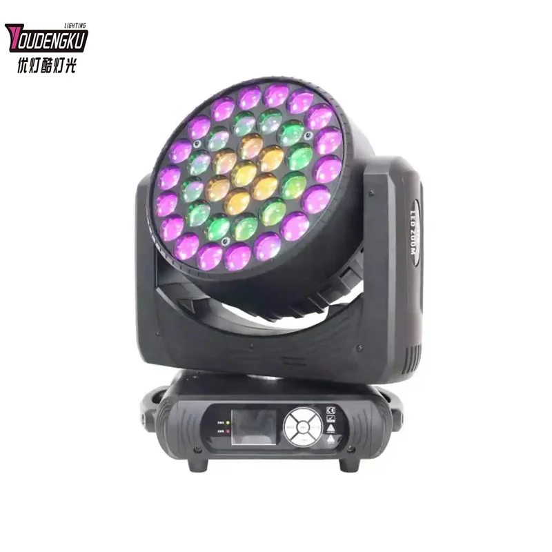 

6pcs led 37*15w 4in1 rgbw Wash Zoom Led Moving Head Stage Light Party Club Colorful Alloy Flash Beam Light