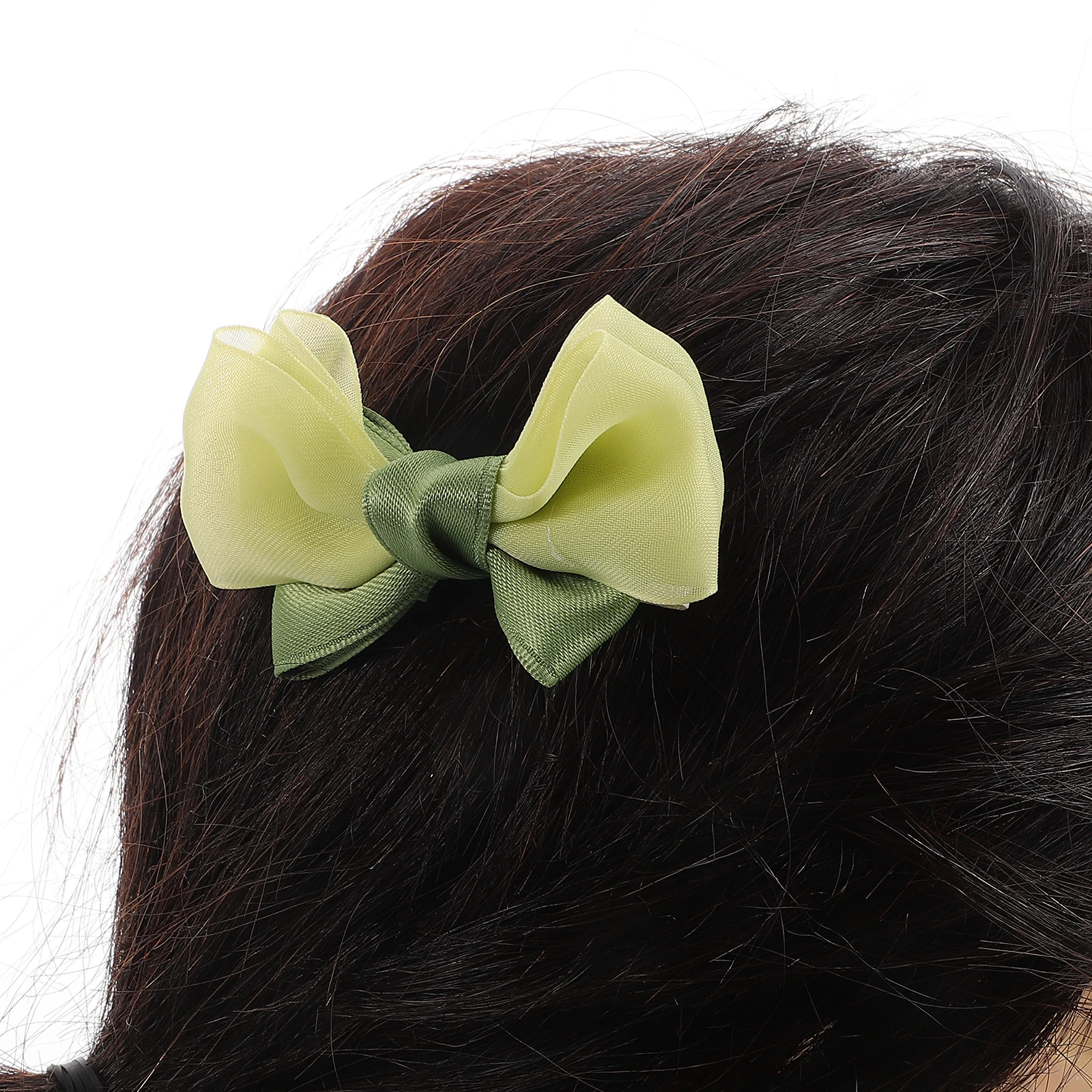 

2pcs Baby Hair Accessories Newborn Bows Infant Mini Headband Green Toddler Clips Girls Hair Bow Lightweight Portable