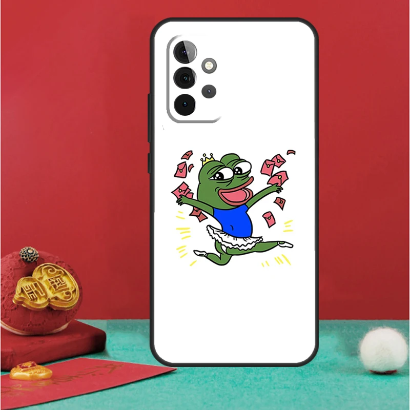 Funny Sad Frog Case For Samsung A52S A21S A23 A02S A03S A51 A71 A50 A70 A12 A22 A32 A42 A72 A52 Coque