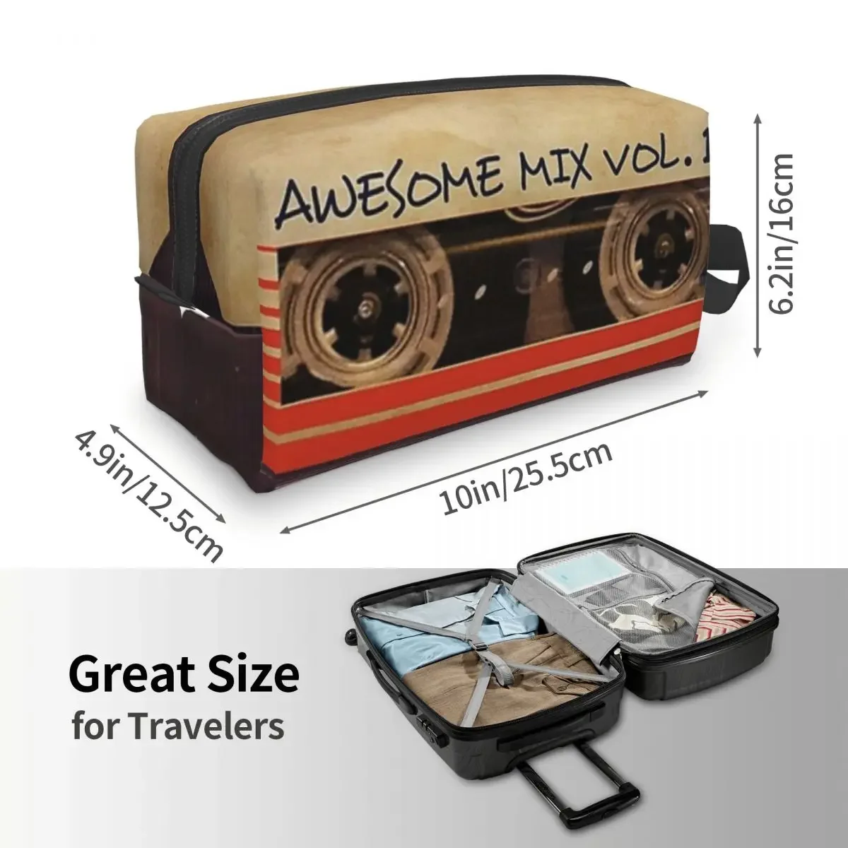 Awesome Mix Vol 1 tas penyimpanan portabel bisnis pria poliester tas kosmetik Travel wanita kantong cuci gantung