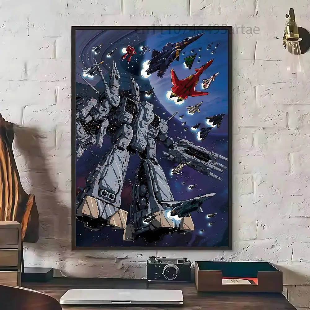 R-Robotech Anime Macross Poster HD Waterproof Self-Adhesive Wall Art – Multi-Scene Use, Top Gift Pick