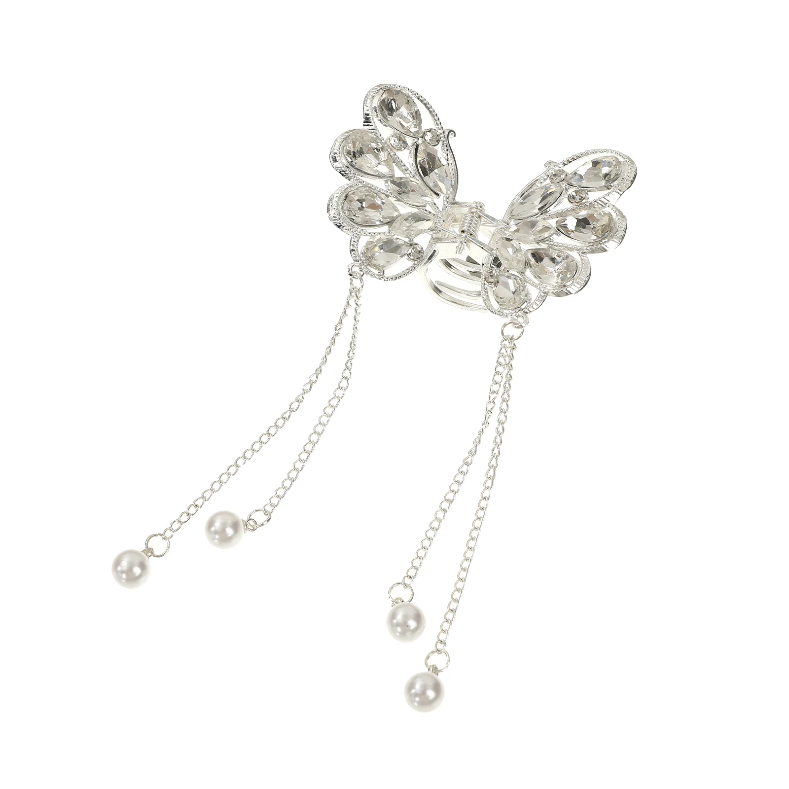 AWAYTR Gegalvaniseerde Vlinder Haar Klauw Clips Legering Haarspelden Meisjes Grote Haai Clips Zilver Haar Krab Koreaanse Haaraccessoires