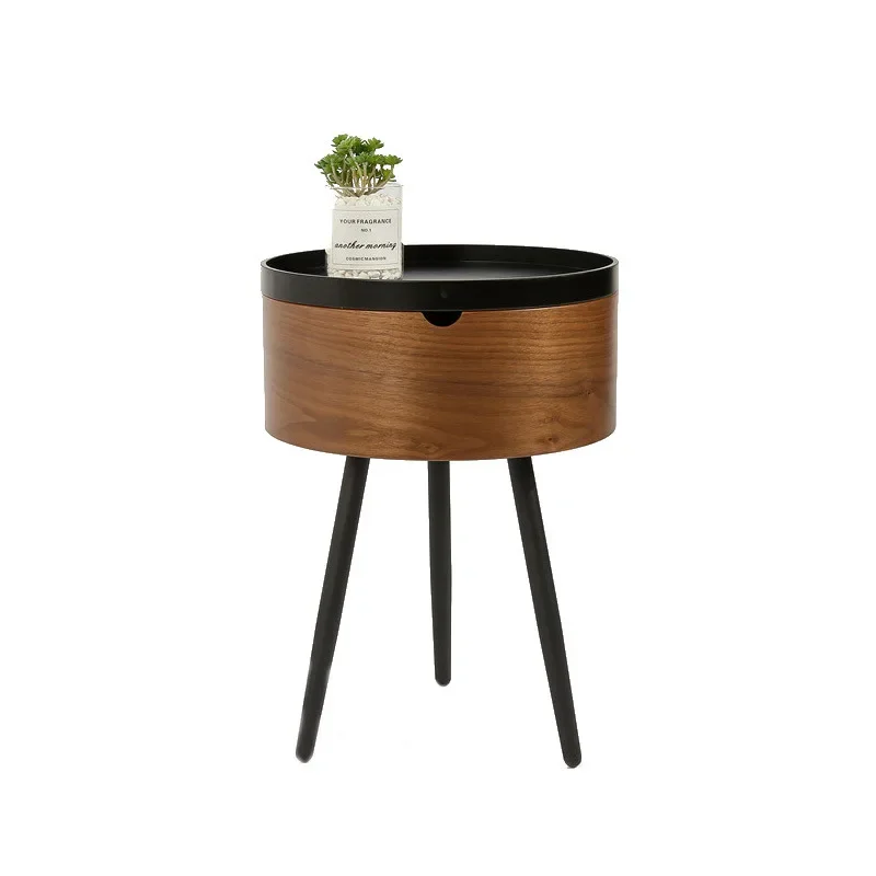 Italian minimalist round combination coffee table small apartment living room side table light luxury balcony coffee table