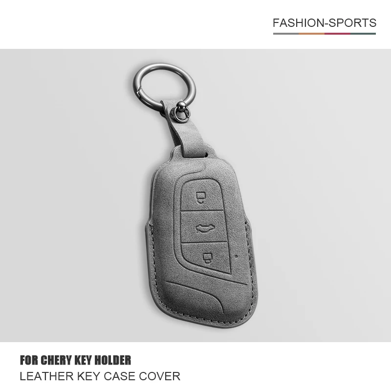 

3 Button Car Fob Key Cover Case Bag Protector Shell Holder For Chery Eq1 Little Ant Smart Remote Keyless Fob Keychain Keyring