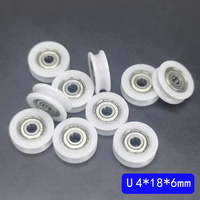 10pcs u groove sliding covered POM material bearing  604zz 624zz 695zz 625z,nylon pulley deep groove,nylon bearing pulley roller