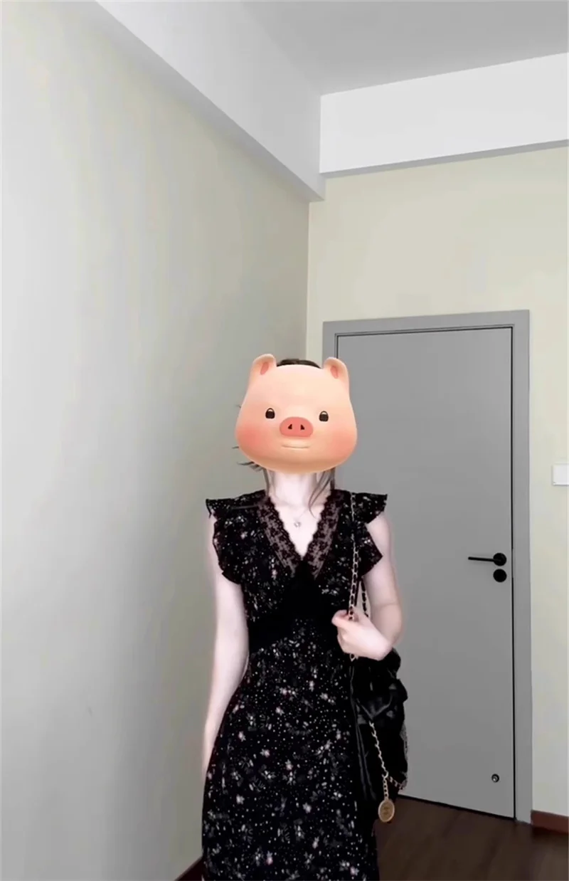 Sensação de alta qualidade estilo Hepburn francês, vestido floral super lindo com decote em V, lindo e exclusivo vestido de pausa para chá cinched na cintura,