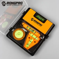 Strumento di livellamento Rongpro Mini livella a bolla portablealta precisione forte Set regalo magnetico strumenti Hardware per la casa