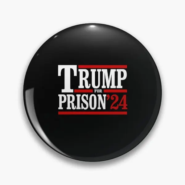 Trump For Prison  Soft Button Pin Hat Lapel Pin Jewelry Women Metal Cartoon Cute Collar Badge Clothes Funny Fashion Gift Lover