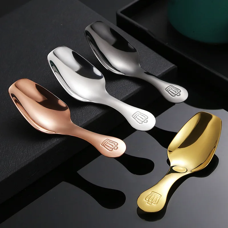 304 Stainless Steel Tea Spoon Thickeneded Tea Shovel Creative Sugar Spoon Mini Coffee Measuring Spoon Dessert Small Spoon