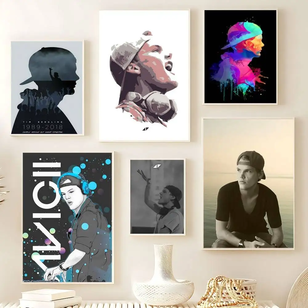Cooles A-Avicii DJ Poster, HD-Qualität, Wandkunst, Retro-Poster für Zuhause, Zimmer, Wanddekoration, Kawaii-Raumdekoration