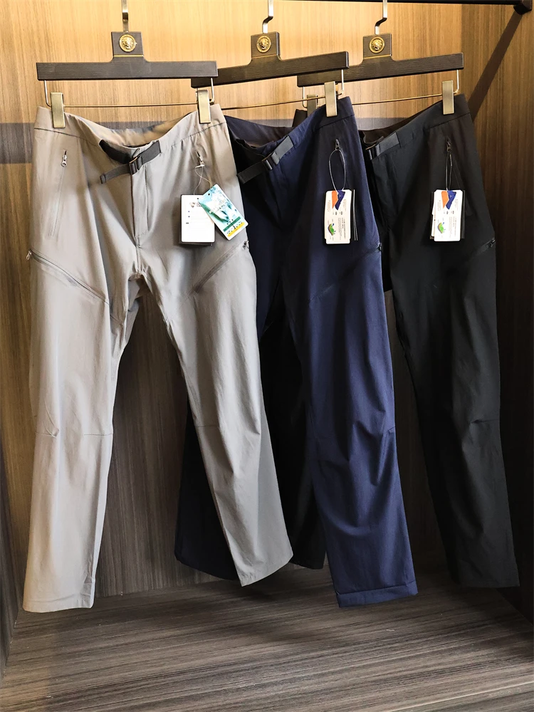 Outdoor Lightweight Anti-Wrinkle Water-Resistant 4D Stereo Cutting Summer Men's Straight Leg Outdoor Sports Casual Pants