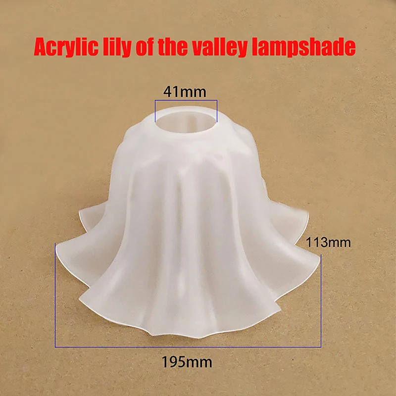’ E27 Acrylic Bell Orchid Lampshade Hanging Lamp Accessories Table Parts DIY Wall Night Restaurant Chandelier Replacement