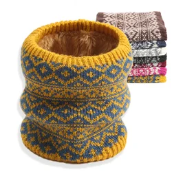 New Knitted Fleecing Thickening Neckerchief Winter Warm for Women Men Soft Muffler Neck Ring Scarf Fashion Outdoor Face Ski Mask