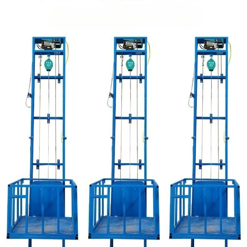 Electric hydraulic freight elevator Indoor Warehouse Retail Lift Platform 500kg Aluminum Alloy Construction Drywall Panel Hoist