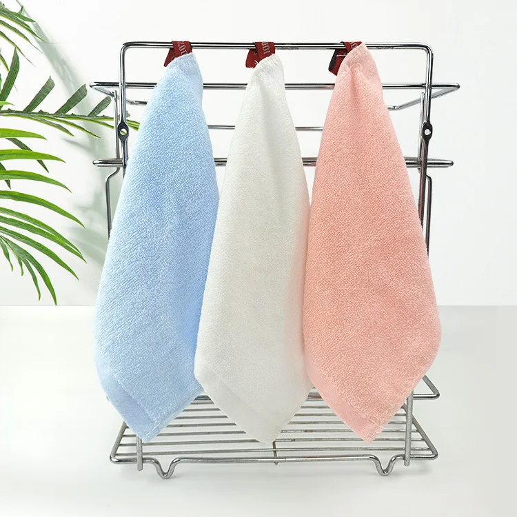 Cotton 20 * 20c'cm Small Square Towel for Kindergarten Babies Pure Cotton Saliva Towel Plain Color Hand Towel