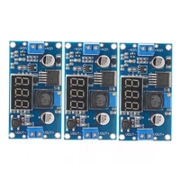 3Pcs LM2596 DC-DC Step-Down Converter Adjustable Step-Down Converter Voltage Regulator LED Display Voltmeter 4.0-40V To 1.25-37V