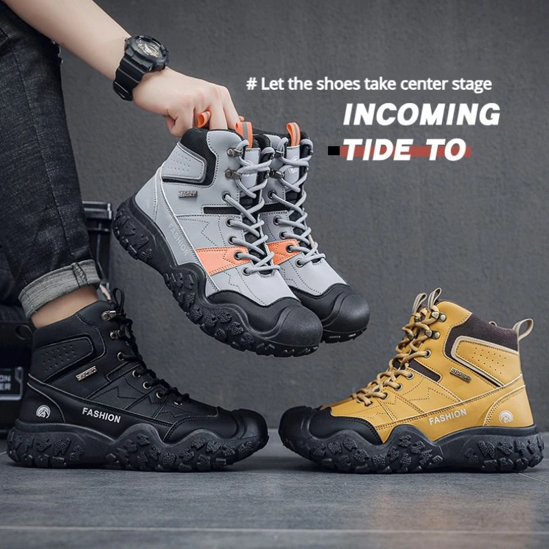 جديد كبير الحجم اللون منعت شقة أعلى منتصف أعلى مقاومة للاهتراء المضادة للانزلاق المهنية عالية الجودة العلامة التجارية أحذية المشي لمسافات طويلة في الهواء الطلق #4