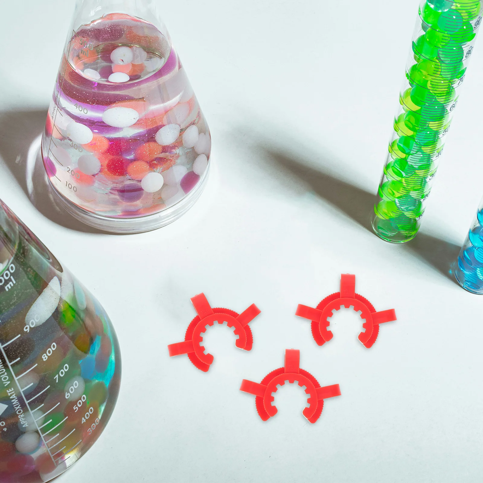 

8Pcs Plastic Clamp Versatile Glass Joints Clips Laboratory Lab Joints Clips Plastic Labs Clamps Conical Interface Clip