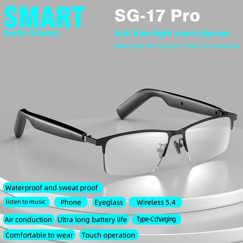 2025 Smart Glasses Life Assistant Answer/Decline Call Music Light AI Voice Wireless Bluetooth Smart Glasses For Xiaomi Men Women image 3