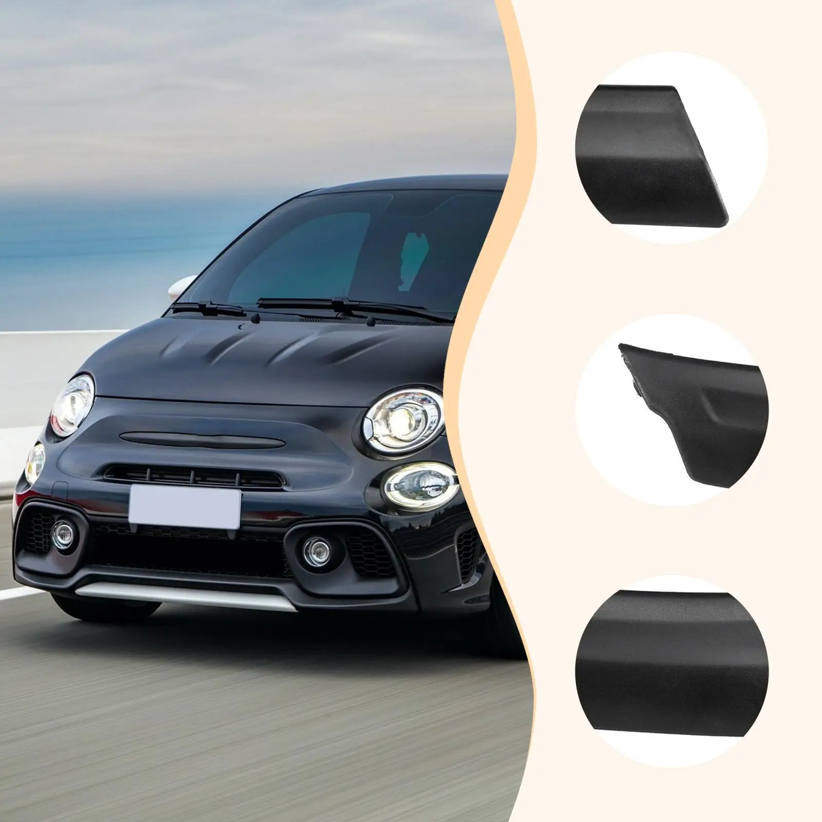 

Front Side Car Wiper Scuttle Panels, 735452712 735452714, Automotive Accessories Exterior Decor Easy to Install Trim