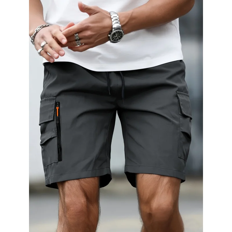 Pantalones Cortos Cargo para Hombre, Pantalones Cortos Casuales, Holgados, Tipo Bermuda, Versátiles para Uso Diario al Aire Libre, Estilo Techwear, Militar, de Trabajo