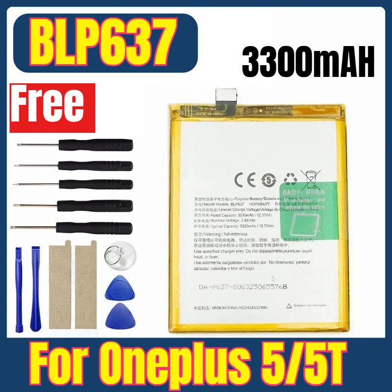 

BLP637 3300mAH Mobile Phone Batteries for Oneplus 5/5T+Free Tools