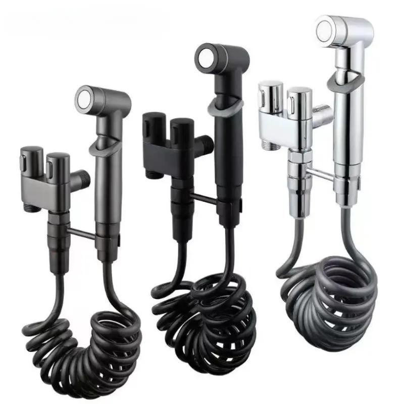 Bathroom Faucet Bidet Sprayer Kit Set Toilet Bowl High Pressure Handheld Homefish Cleaning Spray Dual Mode a Nozzle Is Fixture.