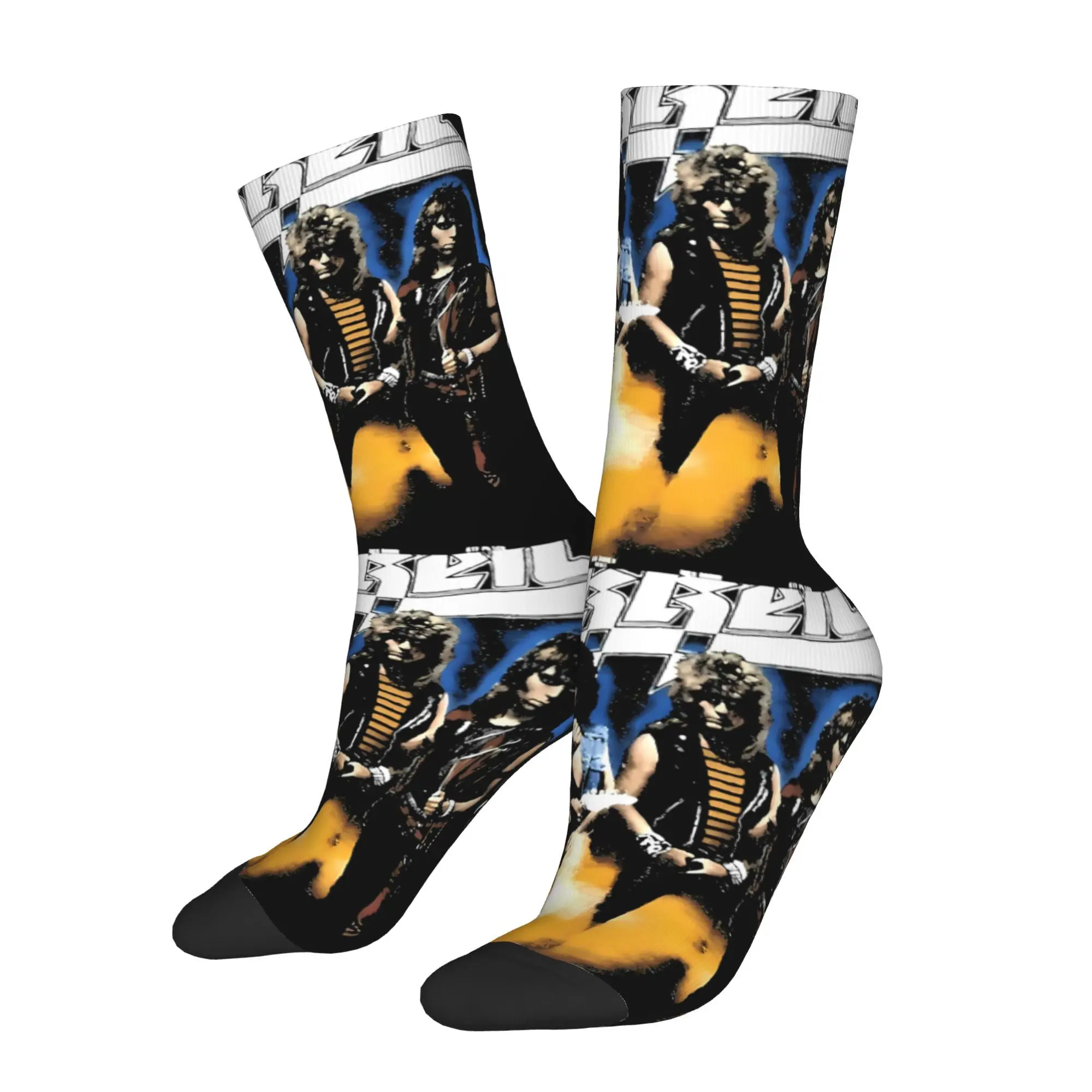 

Vintage Dokken 1984 Men's Socks Krautrock Rock Band Unisex Street Style Happy Crew Sock Gift