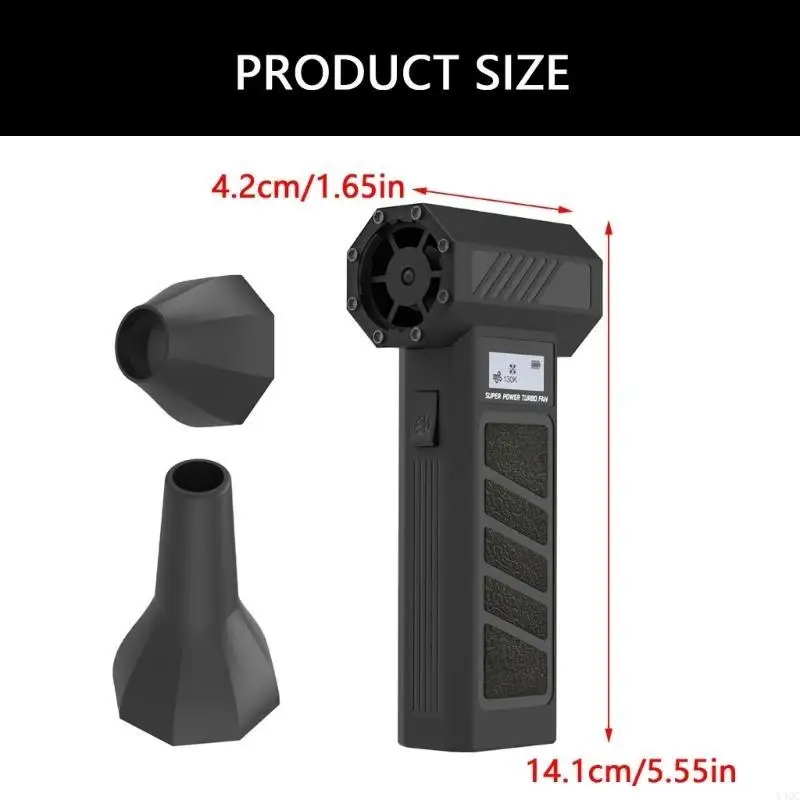 

130000RPM Electric Air Blower Jet Fan Brushless Motor Rechargeable Powerful Y4QC