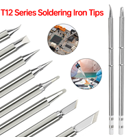 T12 Electric Soldering Iron Tips Universal Welding Tool Replacement Tips Kit for FX951 Rework Station Soldering Iron Tip