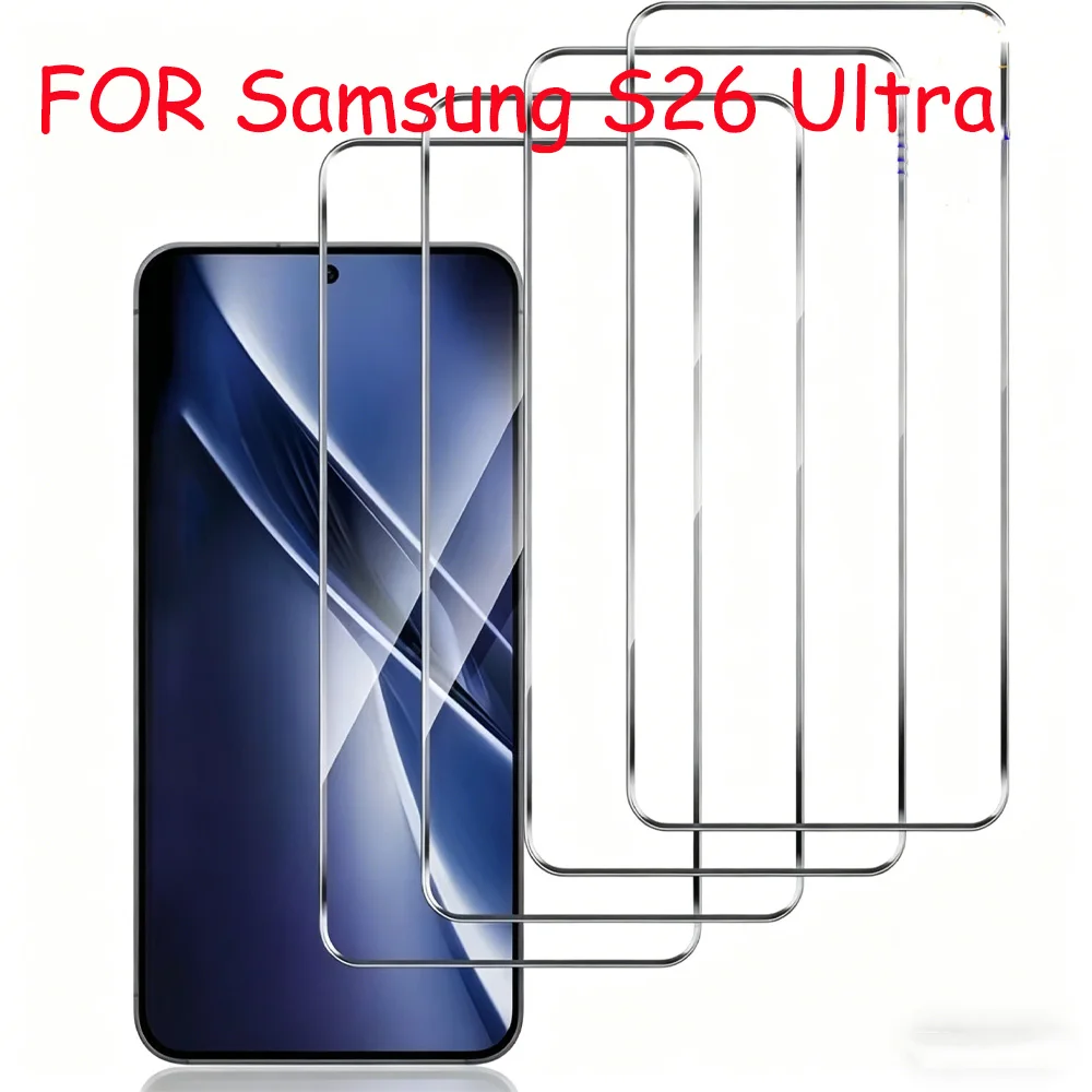 1-4PCS Tempered Glass For Samsung S26 Ultra S26 Plus A57 A37 S25 Ultra A36 A56 S24 S25 S22 S23 A36 A35 A25 A05 Protective Glass