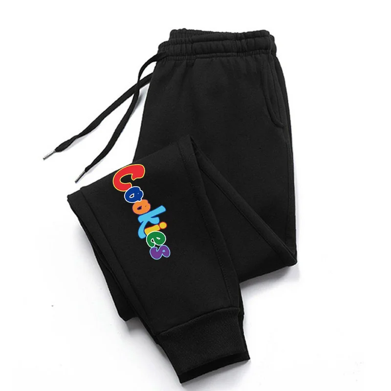 Calça casual estampada em bolacha masculina e feminina, esportes ao ar livre, correr, na moda, novo, primavera, 2024