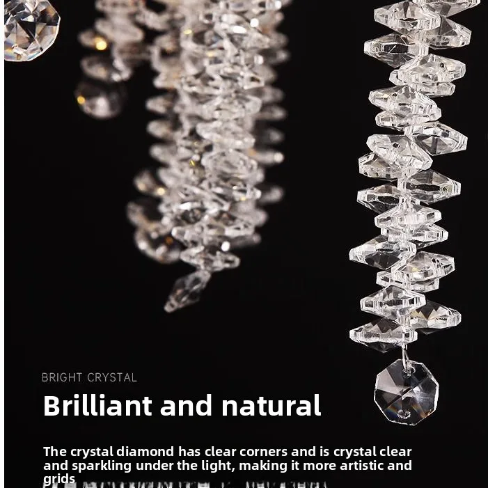 ENGRAVED Modern Crystal Chandelier silver Tree Branch Chandeliers Pendant Ceiling Chandeliers Light for Dining Room Living Room